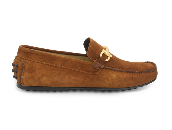 Melluso uomo mocassini con morsetto in camoscio marrone U16033B-211986